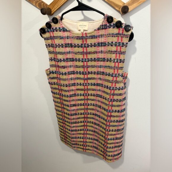 Sezane Katie dress Chic Multicolor shiftSleeveless xs - Picture 3 of 10